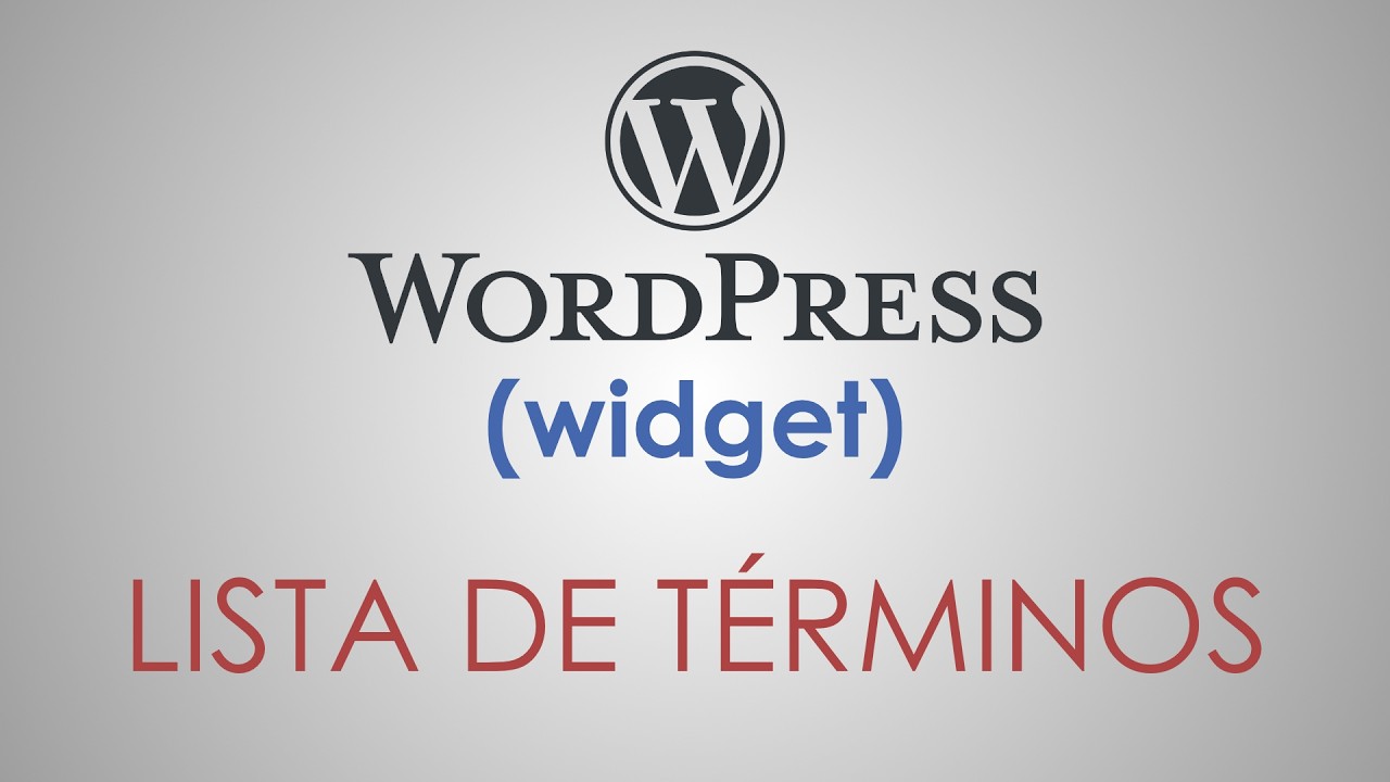 El widget LISTA DE TÉRMINOS de WordPress