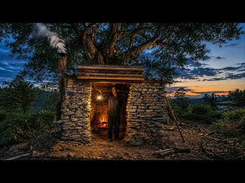 Building and living in a house made of a combination of concrete and clay.