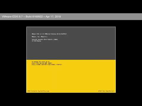 VMware ESXi 6.7 Install