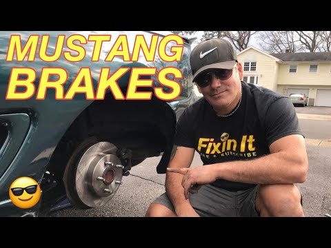 MUSTANG GT Rear BRAKES REPLACEMENT - Installing new Brake Pads and Rotors on a 1994 - 2004 Mustang.