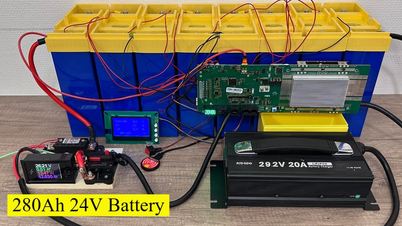 how Build home solar battery backup 280Ah Home Energy Storage Smart 24V BMS