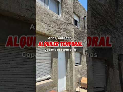 ALQUILER TEMPORARIO - Capacidad para 5 personas | Arias, Córdoba