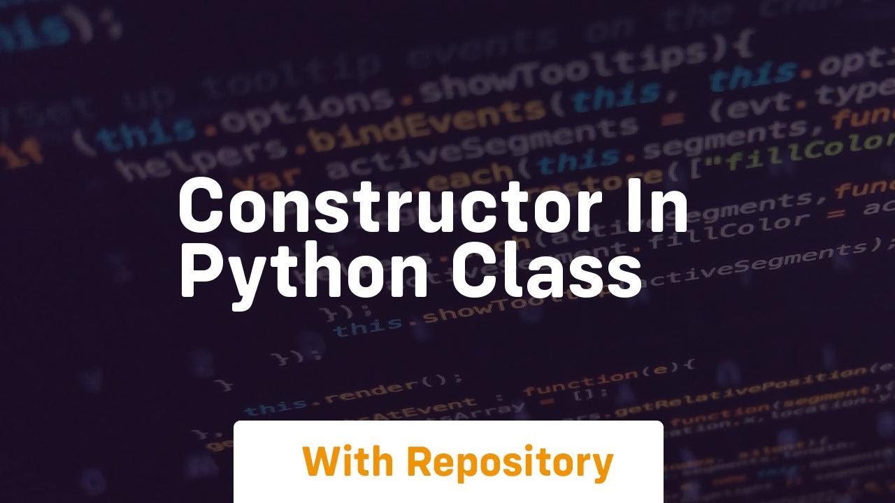 constructor in python class