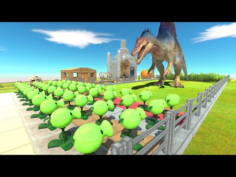 Peashooter vs ALL Dinosaurs - Animal Revolt Battle Simulator