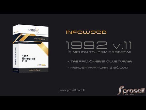 #infowood 1992 v.11 - #tasarım önerisi oluşturma ve #render ayarları
