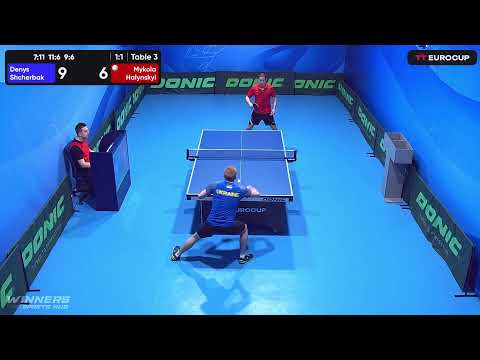11:35 Denys Shcherbak 3-1 Mykola Halynskyi 06.05.2023 TT Euro.Cup Ukraine Star. Table 3