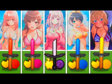 TOP 5 MEJORES ANIME WAIFU TEXTURE PACKS para MINECRAFT PVP | RENT A GIRLFRIEND PACK, EMILIA RE:ZERO