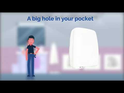 Mystair white automatic jet hand dryer xpeed 02, 1 piece, 22...