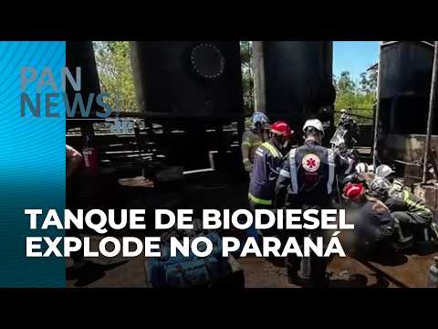 Tanque de biodiesel explode em Nova Esperança; Explosão deixou um trabalhador hospitalizado