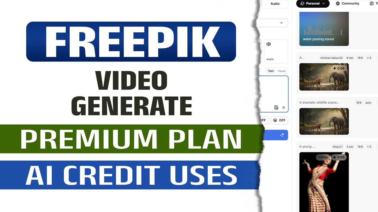 Freepik Tutorial | Video generate, Image generate, premium plans, AI credit use
