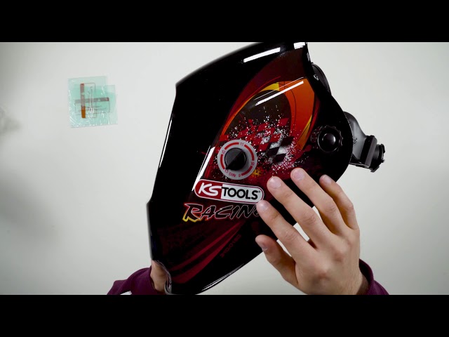 Video teaser for KS TOOLS 310.0180 Schweißer-Schutzhelm Racing Design (Unboxing)