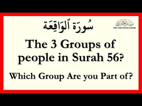 YT139 Who Are the three groups in Surah 56 (Surah Al-Waaqiaah) of the Quran?