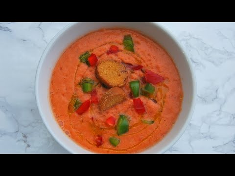 HOW TO MAKE GAZPACHO SOUP | Authentic Gazpacho Recipe | Cold Tomato Soup Recipe