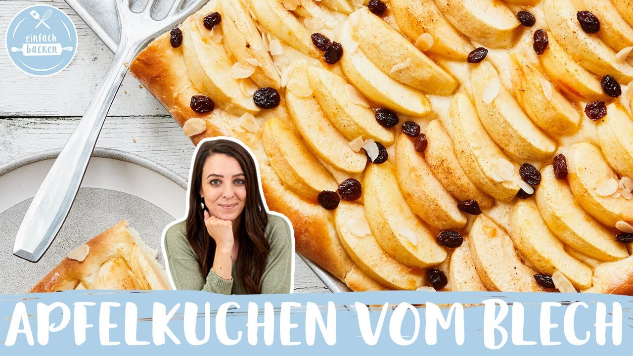 Apfelkuchen vom Blech mit Hefeteig 🍎🍰 | weltbester Blechkuchen | lecker und saftig | Einfach Backen