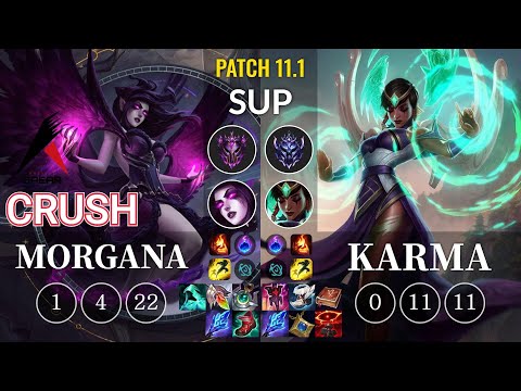 ASP Crush Morgana vs Karma Sup - KR Patch 11.1
