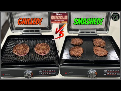 NINJA SIZZLE SMASHBURGERS AND GRILLED HAMBURGERS!