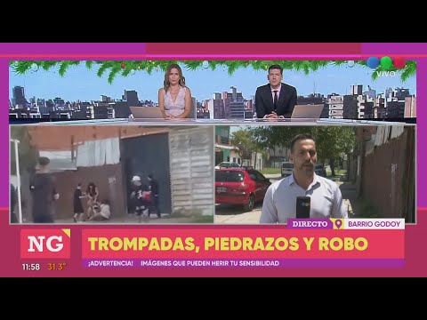 Punches, stones thrown and robbery ► TELEFE ROSARIO
