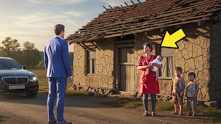 UN MILLIONNAIRE SUIT LA FEMME DE MÉNAGE ET LA VOIT DANS UNE MAISON ABANDONNÉE AVEC SES ENFANTS…