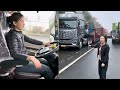 Female Truck Driver Huishan, First Delivery in New Truck.