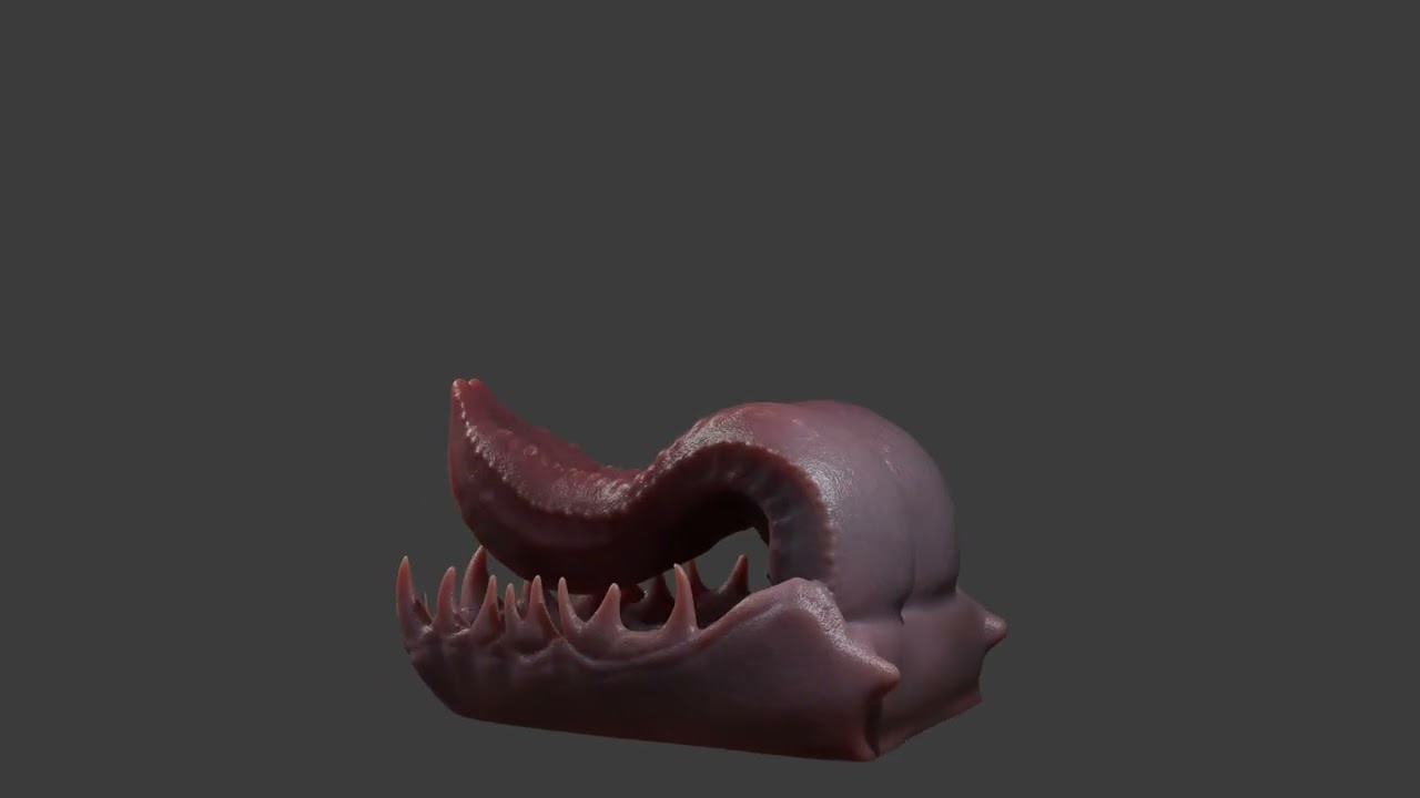 Dragon Tongue Sextoy Rigged Highpoly 3D Model