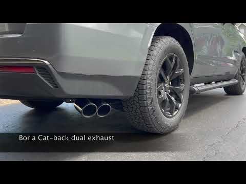 2022 Chevy Tahoe 5.3L stock exhaust upgraded to Borla cat-back dual exhaust from GM