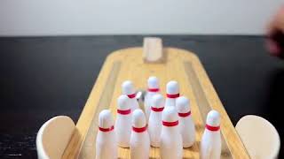 Mini Wooden Desktop Bowling
