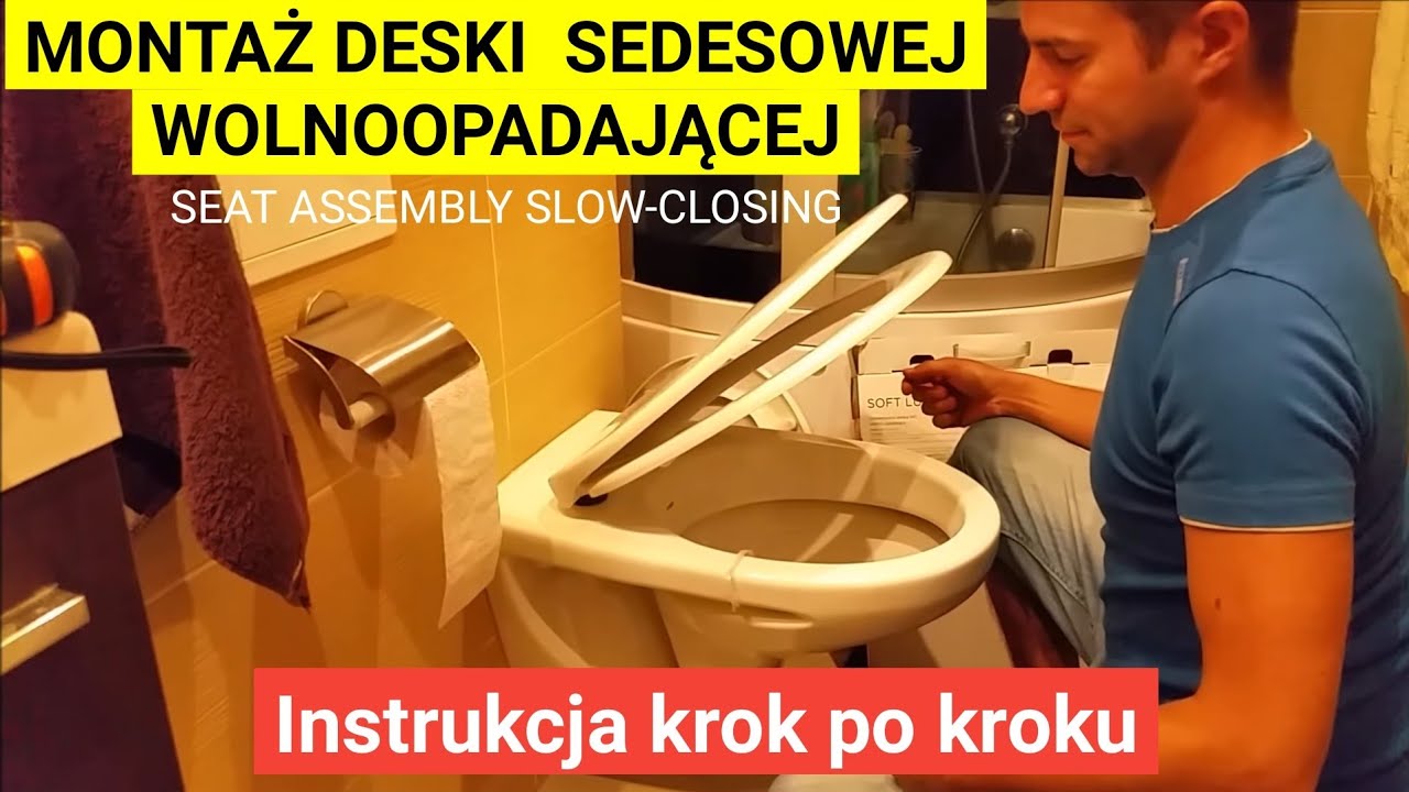 Jak zamontować deskę sedesową wolnoopadająca Montaż deski wolnoopadającej WC COOKE&LEWIS CASTORAMA