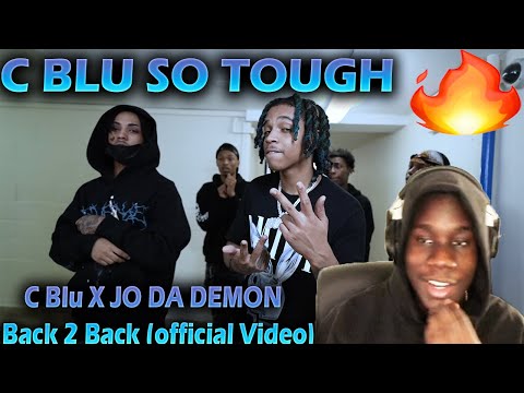 C BLU SO TOUGH 🔥 WaviJus Reacts To - C Blu X JO DA DEMON- Back 2 Back (official Video)