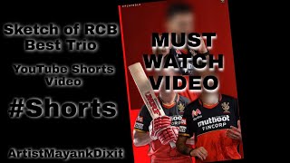 Drawing RCB Team / IPL 2021 / RCB / Youtube Shorts Video / #shorts #rcb #vk #ab #yuzi #arts #sketch