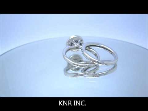 ROUND DIAMOND ENGAGEMENT RING & BAND BEZEL 1.60CT 18K - knr inc - 130