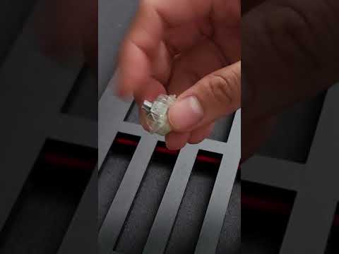 Lubing a keyboard switch (before and after)