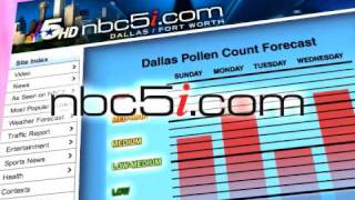 NBC5i.COM DALLAS POLLEN COUNT TELEVISION COMMERCIAL