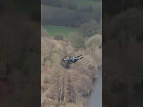 Epic F-15E Strike Eagle Screaming Low Over Reservoir