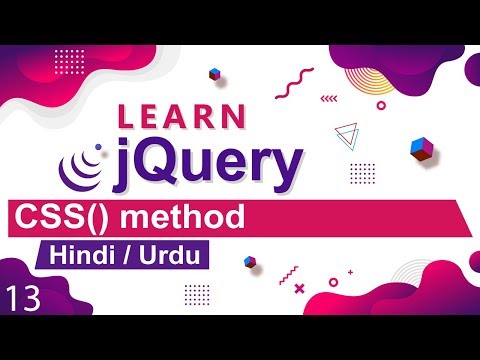 jQuery CSS Method Tutorial in Hindi Urdu
