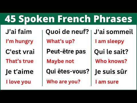 Learn Common French Phrases for Everyday life in 8 minutes