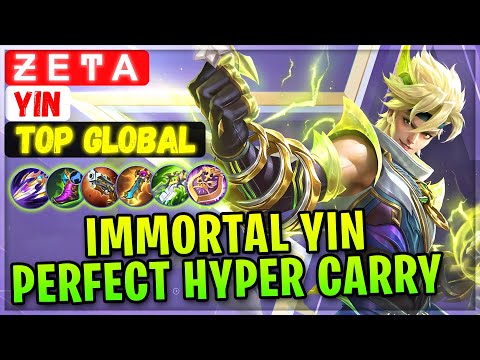 Immortal Yin Perfect Hyper Carry [ Top 3 Global Yin ] Ƶ E Ͳ A - Mobile Legends Gameplay Emblem Build