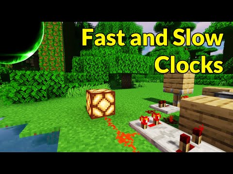 Fast and Slow Clock Designs (Repeaters and Hoppers) | Minecraft Redstone Engineering Tutorial