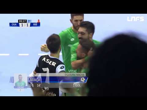 Gol Araça (1-1) Osasuna Magna - Aspil Vidal Ribera Navarra. J7, 1Div