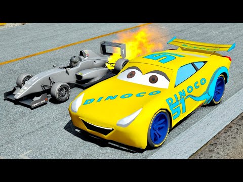 Cruz Ramirez Dinoco Edition vs Formula Jet Engine - Drag Race 10 KM