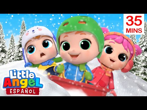 ¡Jugando en la Nieve con Bebé Juan! ⛄❄️ | Canciones Infantiles | Little Angel Español