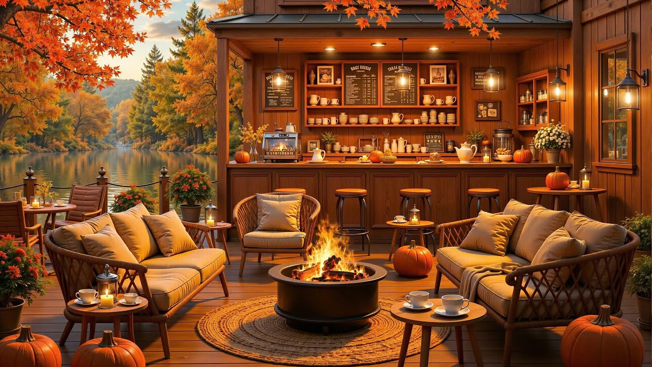 Peaceful Morning Atmosphere - Charming Jazz Melodies - Warm and Relaxing Autumn Scenery