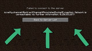 Fix minecraft io.netty.channel.abstractchannel$annotatedsocketexception network is unreachable