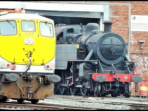 RPSI No.4 Steam train departs Dublin 2016