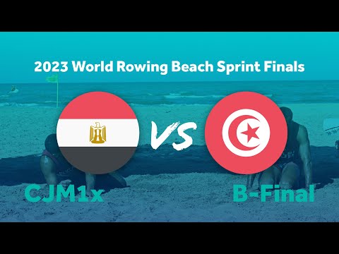 2023 World Rowing Beach Sprint Finals - Coastal Under 19 Men's Solo - B-Final - EGY vs TUN