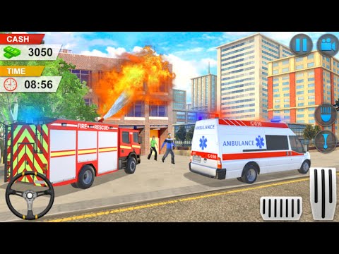 Urban City Ambulance Driver Simulator #2 - Impossible Emergency Rescue 3D - Android GamePlay