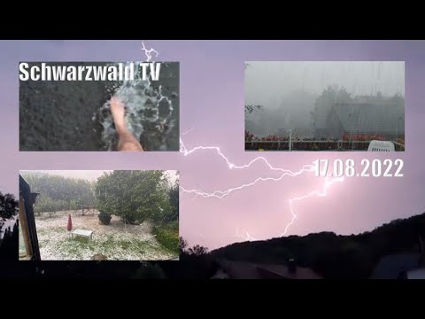 🚨⛈️💦 Hagel und Starkregen mit Überflutungen nach Unwetterwarnung in Südbaden [17.08.2022]