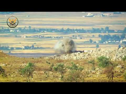 استهداف مقرات النظام بصاروخ تاو عل جبهة الكركات في ريف حماة من قبل فيلق المجد