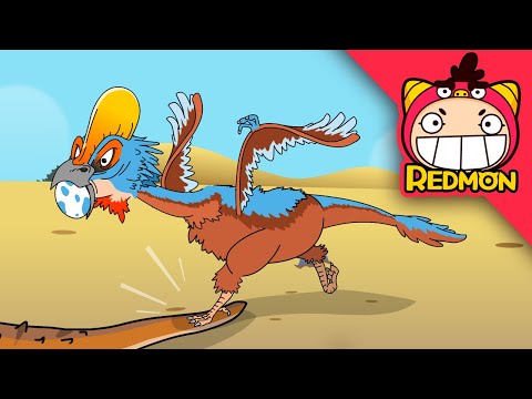 Oviraptor VS Velociraptor | Dinosaurs Battle | Tyrannosaurus | 4K cartoon | REDMON
