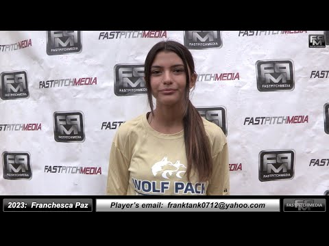 2023 Franchesca “Frankie” Paz - Pitcher Outfielder Softball Skills Video - Lady Wolfpack 18 Gold
