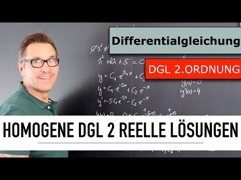 Wie löse ich eine homogene Differentialgleichung 2. Ordnung? | reelle  homogene Lösung